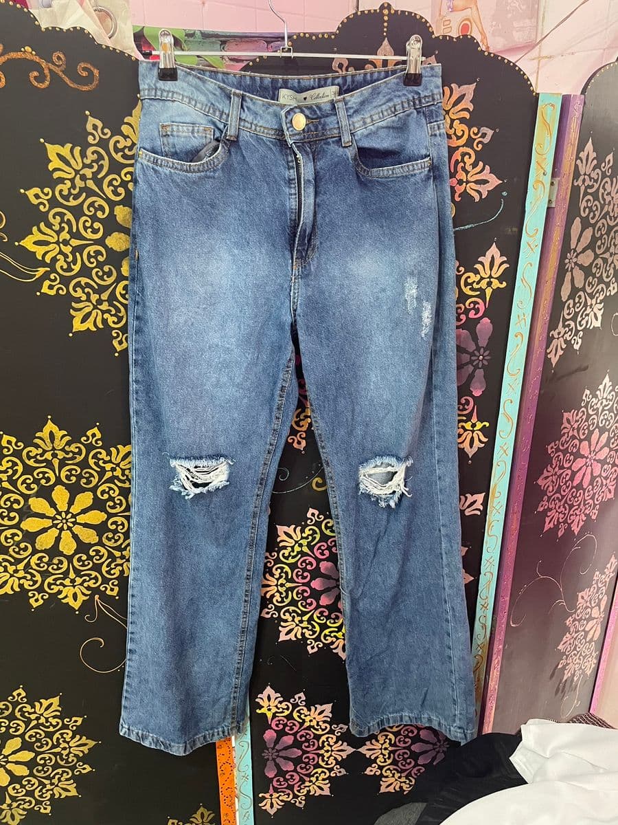 Calça jeans kysh collection wide leg 38 — foto 1